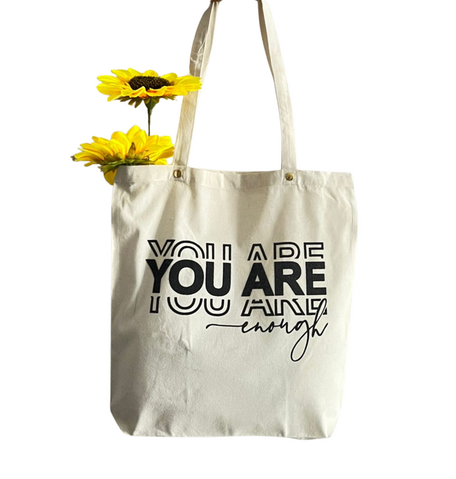 You Are Enough Canvas Tote Bag