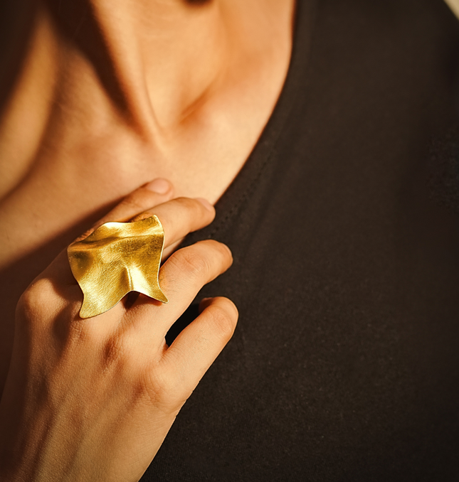 Boho Brass Adjustable Ring
