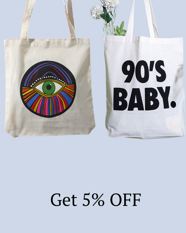 Colourful Evil Eye Tote Bag