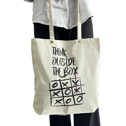 Think Outside the Box Canvas Tote Bag
