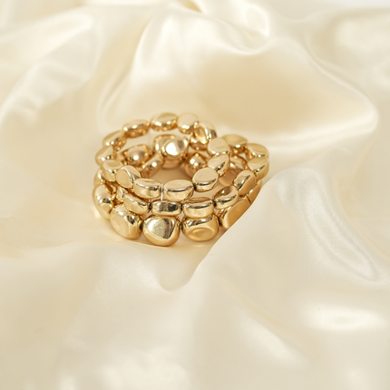 Radiant Gold Elastic Bracelet Set