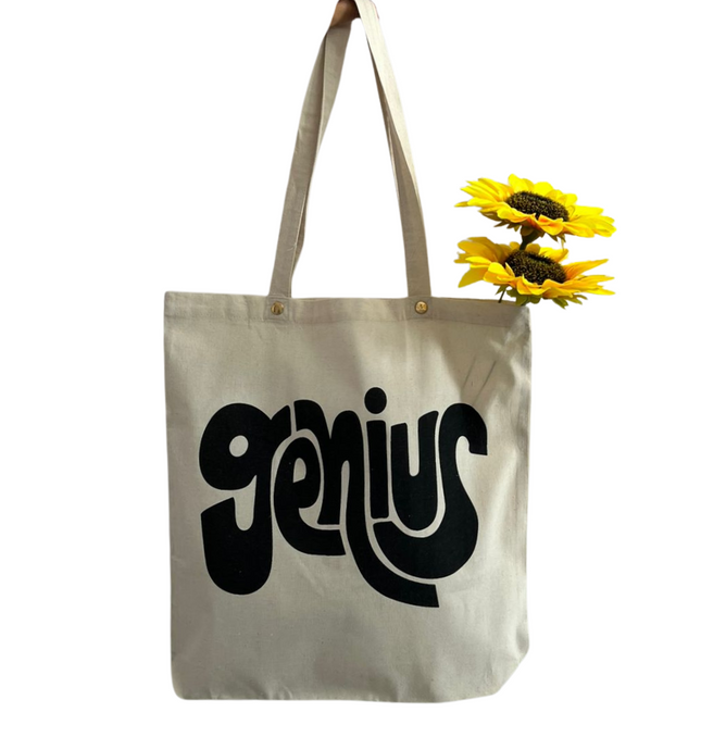 Genius Vibes Canvas Tote Bag