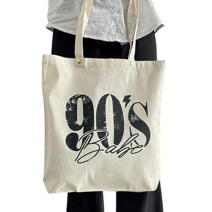 Eco-Friendly Tote Bag – 90’s Baby Print Design