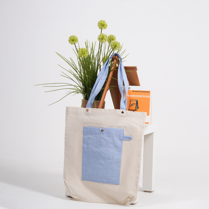 Blue Vanila Canvas Tote Bag