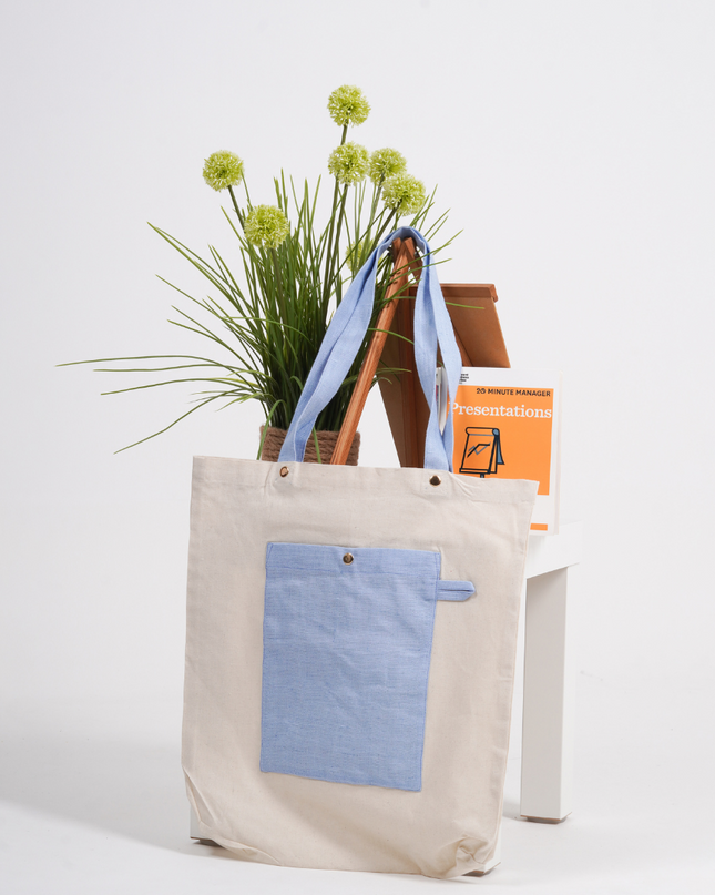 Blue Vanila Canvas Tote Bag