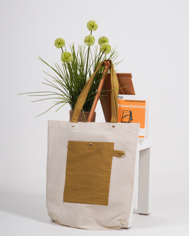 Sandy Canvas Tote Bag