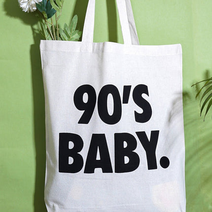 90'S BABY CANVAS TOTE BAG - HASHTACK