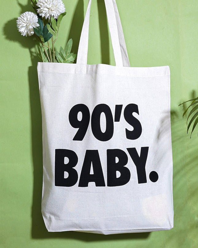 90'S BABY CANVAS TOTE BAG - HASHTACK