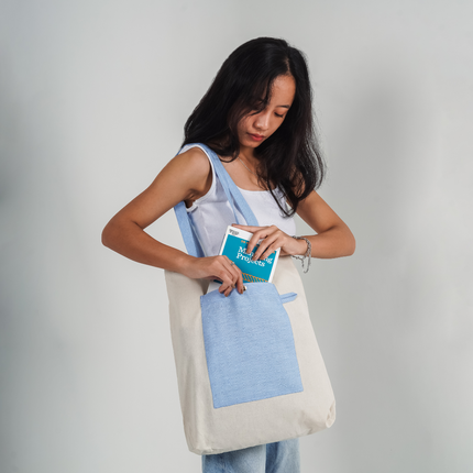 Blue Vanila Canvas Tote Bag