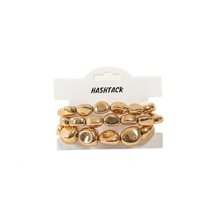 Radiant Gold Elastic Bracelet Set