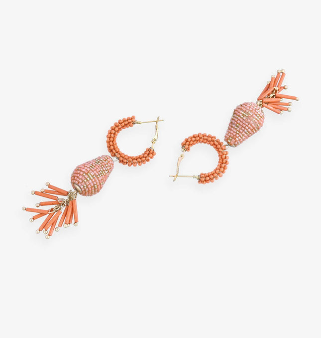 Orange Drop Fall Hoops - HASHTACK