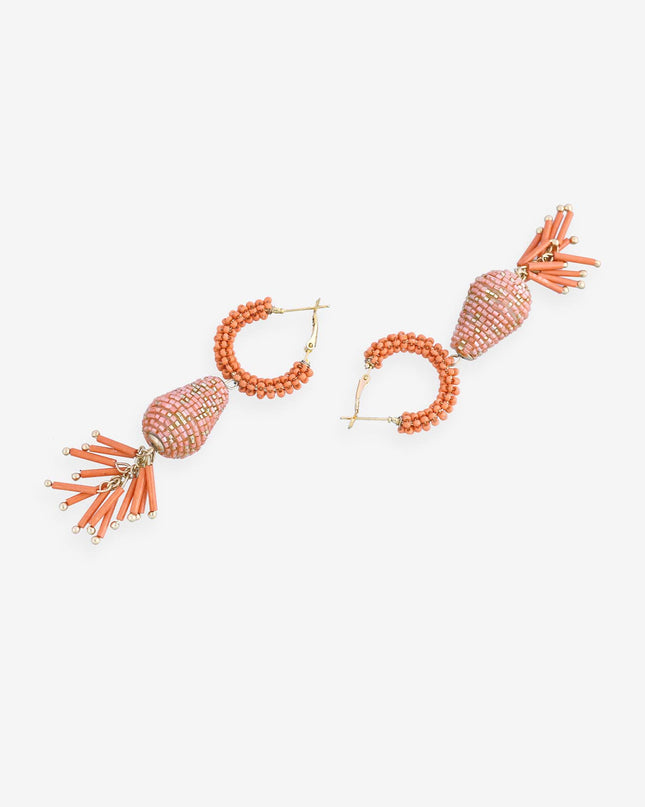 Orange Drop Fall Hoops