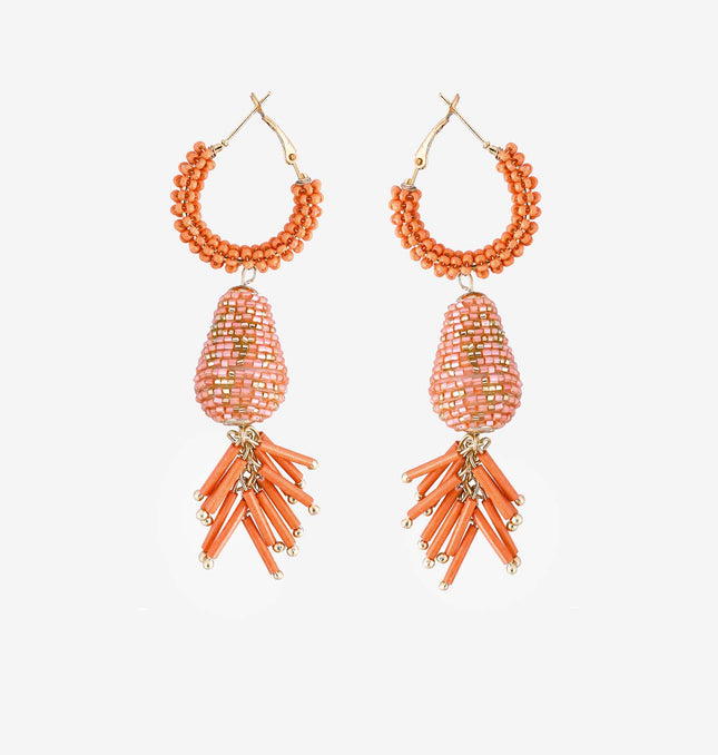 Orange Drop Fall Hoops