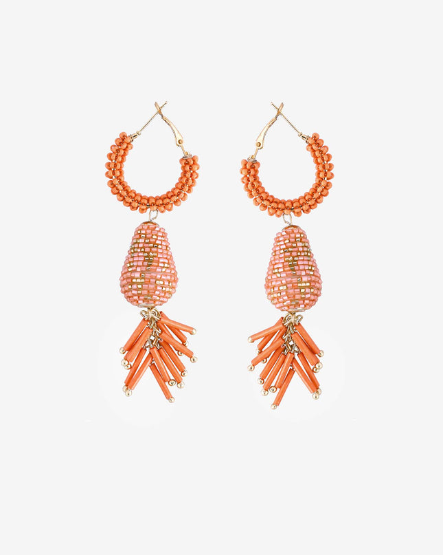 Orange Drop Fall Hoops