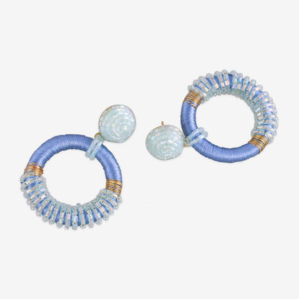 Navy Nightfall Hoops Earrings