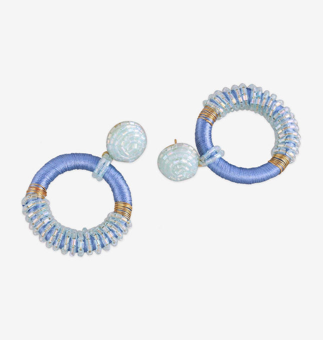 Navy Nightfall Hoops Earrings
