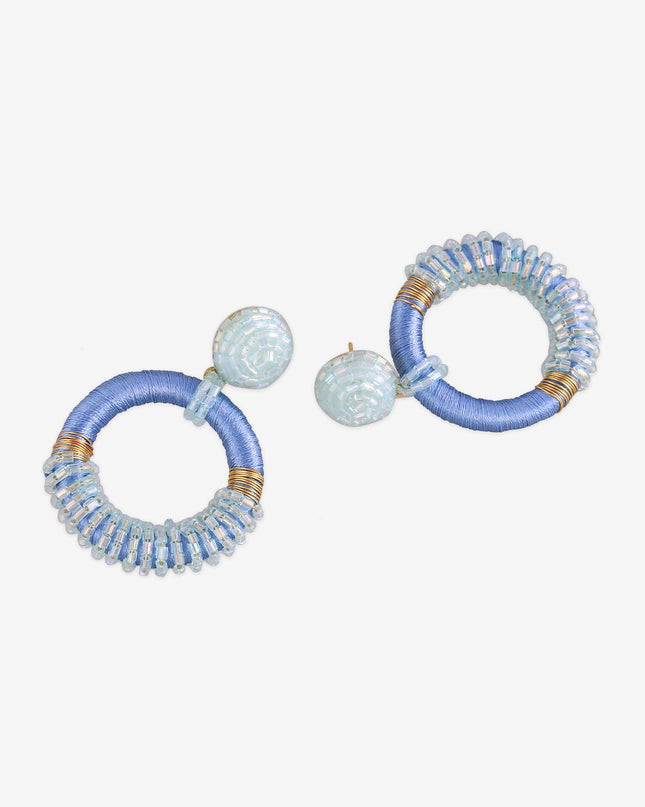 Navy Nightfall Hoops Earrings