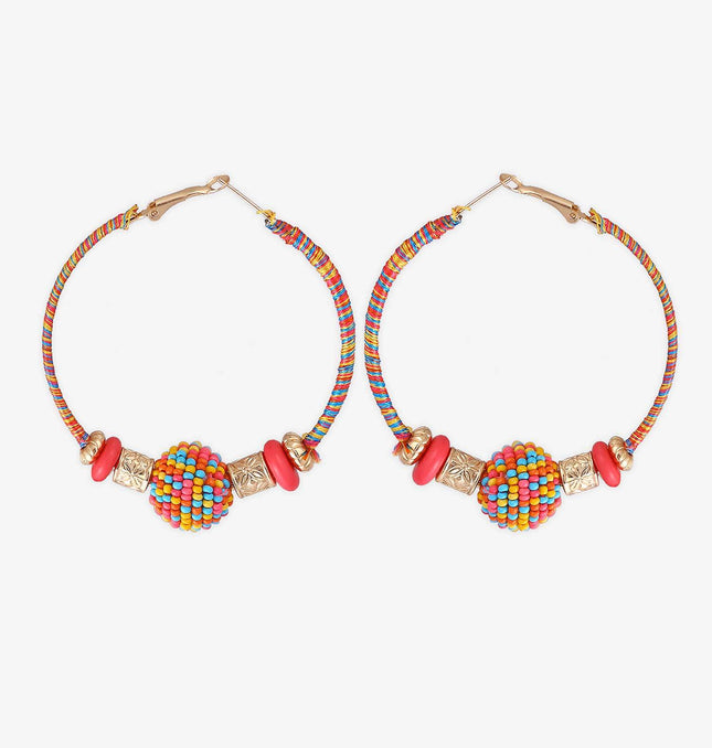 Cherry Red Hoops Earrings - HASHTACK