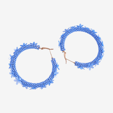 Hazy Blue Hoop Earrings