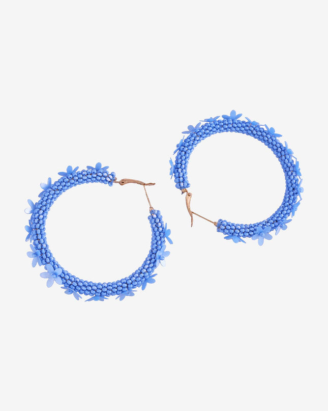 Hazy Blue Hoop Earrings