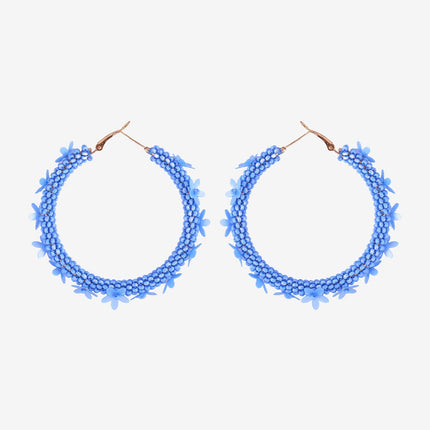 Hazy Blue Hoop Earrings