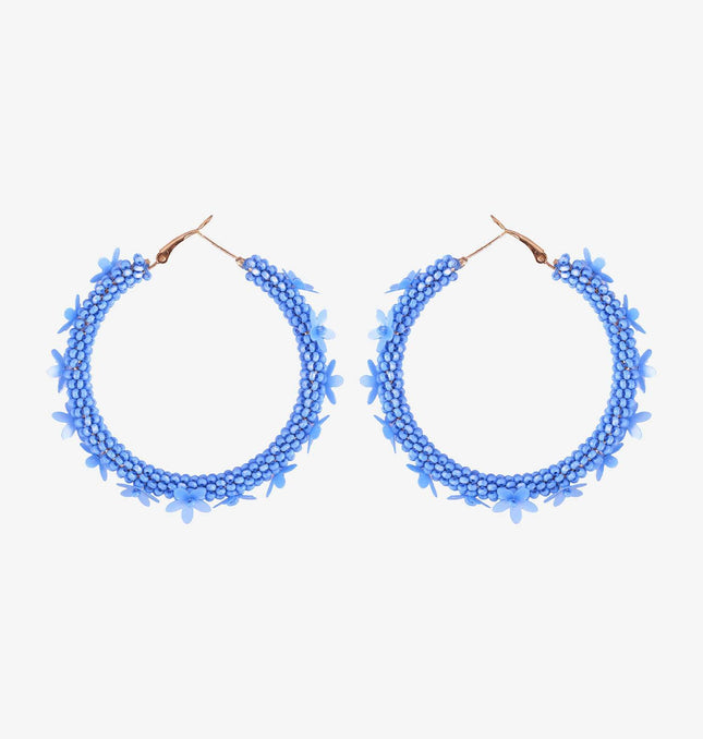 Hazy Blue Hoop Earrings - HASHTACK