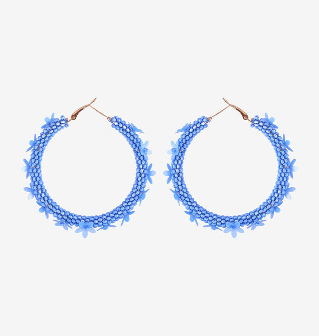 Hazy Blue Hoop Earrings