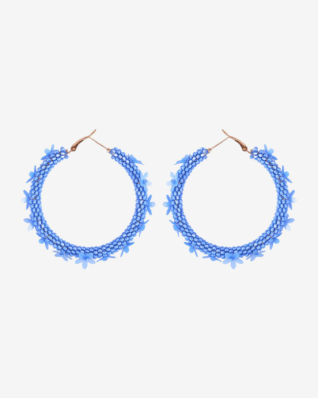 Hazy Blue Hoop Earrings