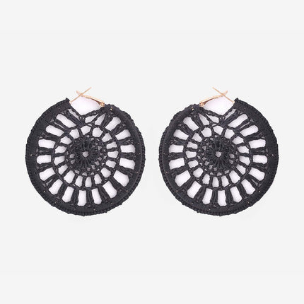 Gothic Black Hoop Earrings
