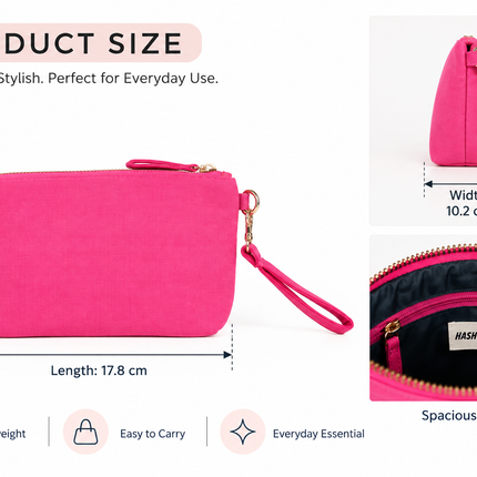 Fuchsia Muse Utility Pouch