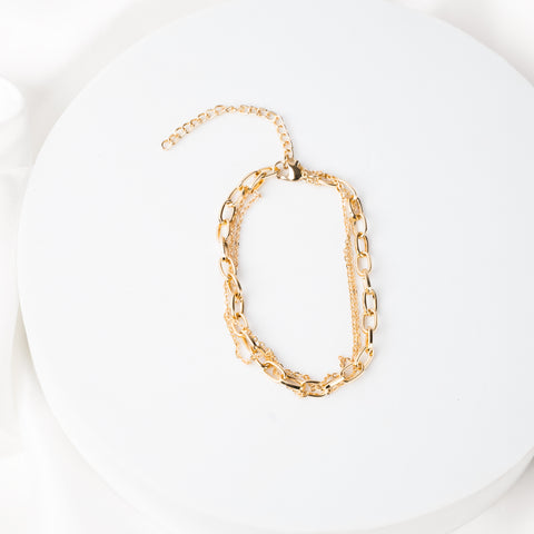 Golden Duo Chain Bracelet from Hashtack