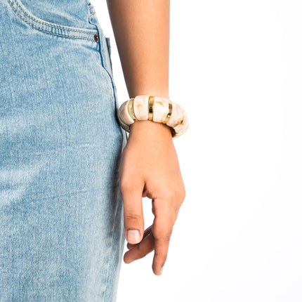 Ivory Glow Stackable Bracelet