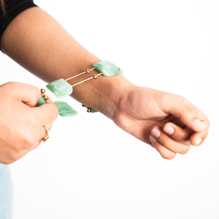 Mint Cube Stackable Bracelet
