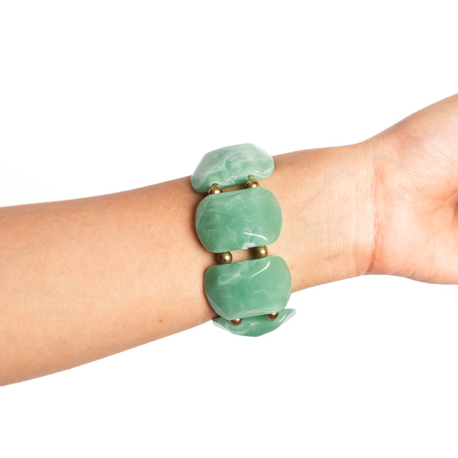 Mint Cube Stackable Bracelet