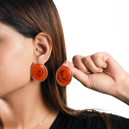 Sunset Glow Resin Earrings