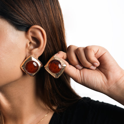 Bold Aura Resin Earrings