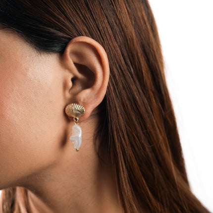 Luxe Seashell Glow Earrings