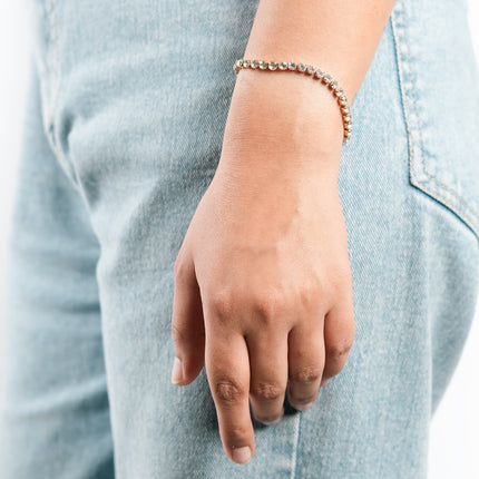 Sterling Stud Elegance Bracelet