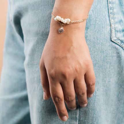 Shell Pop Pearl Bracelet