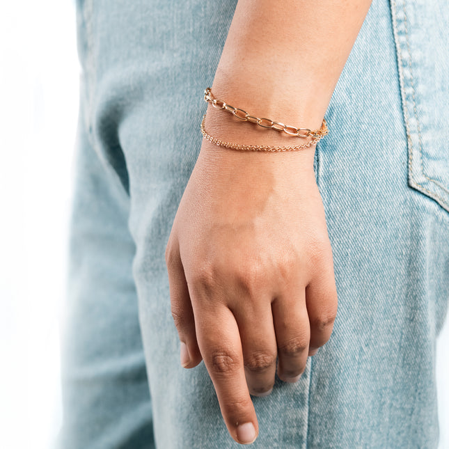 Golden Duo Chain Bracelet