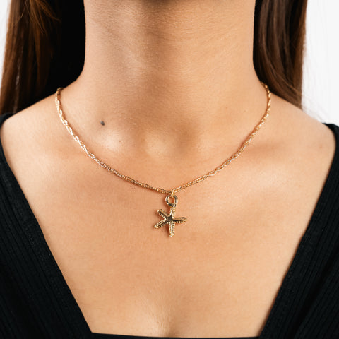 Starlit Glow Dainty Necklace from Hashtack
