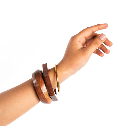 Wooden Grace Bangle Set