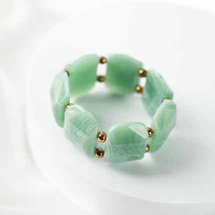 Mint Cube Stackable Bracelet