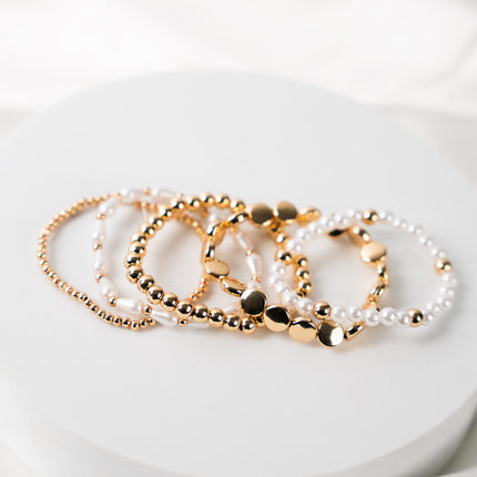Pearl Glow Multi Stack Bracelet