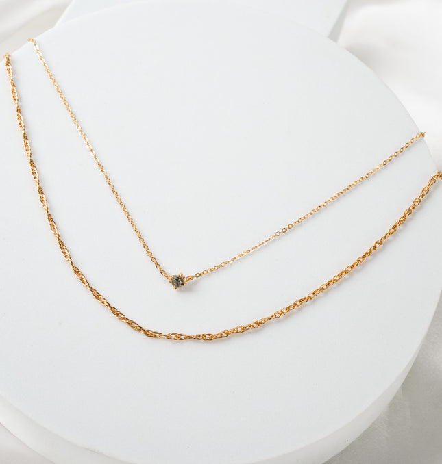 Golden Edge Dual Necklace