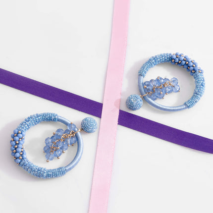 Skyline Blue Hoop Earrings