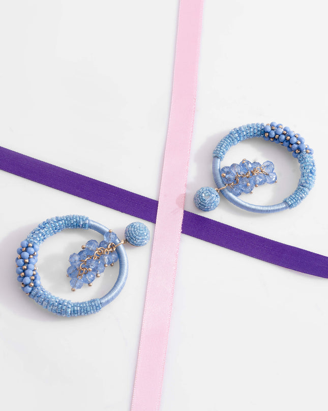 Skyline Blue Hoop Earrings