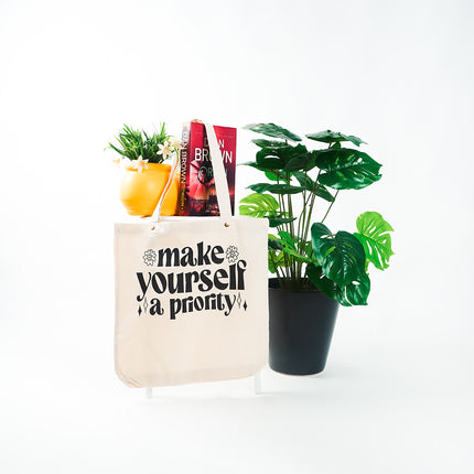 Make Yourself A Priority Canvas Tote Bag