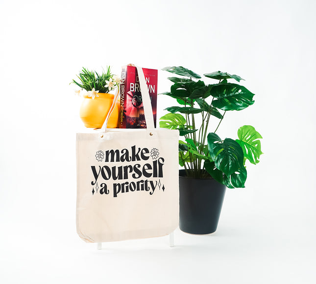 Make Yourself A Priority Canvas Tote Bag