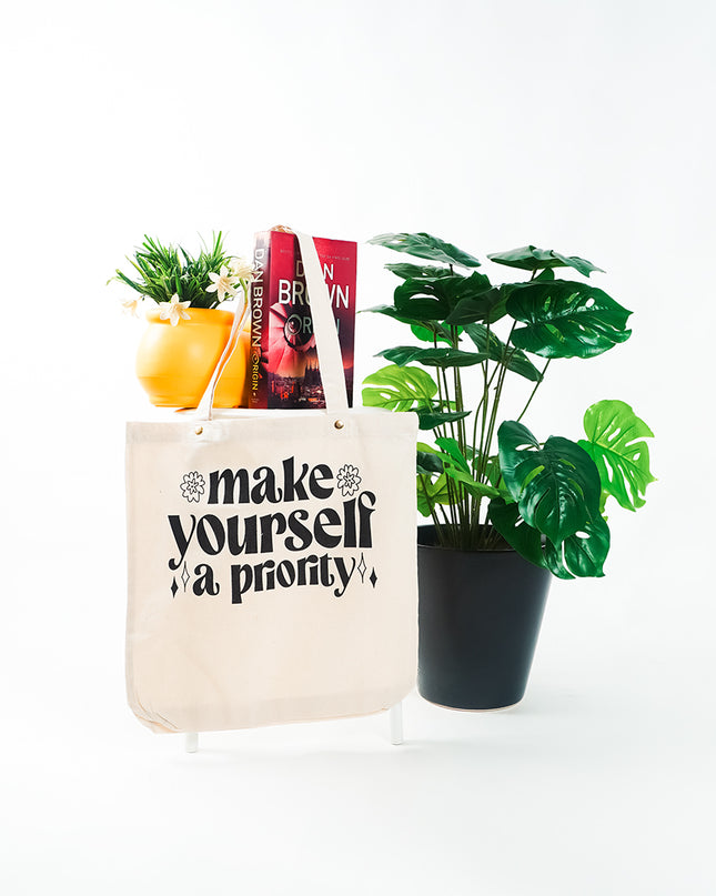 Make Yourself A Priority Canvas Tote Bag